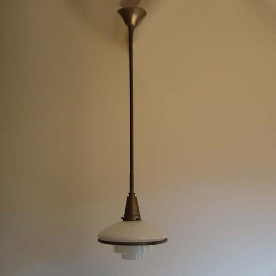 Image 1 of Vintage metal pendant lamp by Otto Muller for Sistrah Licht, Germany 1930