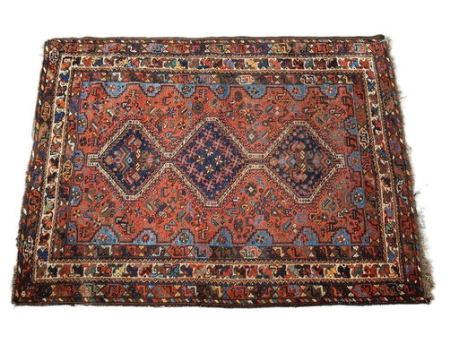 Old Hand Knotted Shirvan Carpet, 60s/70s