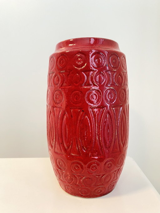 Scheurich keramik West Germany red vase