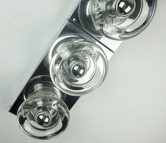 Image 1 of 1960s 70s space age double SCONCE by cosack-leuchten chrome glass