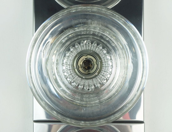 Image 1 of 1960s 70s space age double SCONCE by cosack-leuchten chrome glass