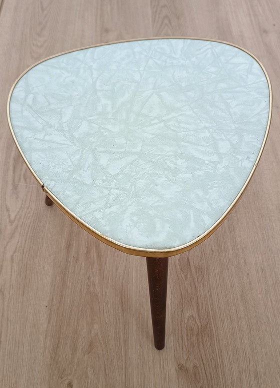 Image 1 of Sixties plant table with mint green top