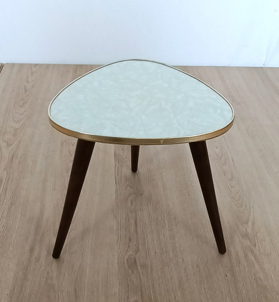 Image 1 of Sixties plant table with mint green top