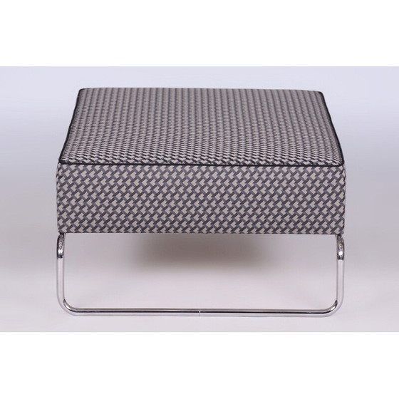 Image 1 of Vintage Bauhaus ottoman, Czech 1930s
