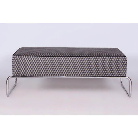 Image 1 of Vintage Bauhaus ottoman, Czech 1930s