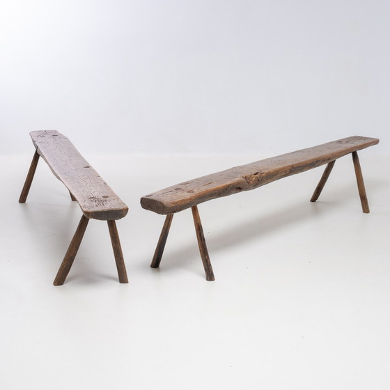 Image 1 of BRUTALIST BENCHES, OAK WOOD