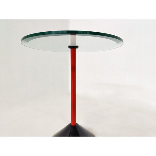 Mid-century Italian side table in metal, glass and marble, 1950s