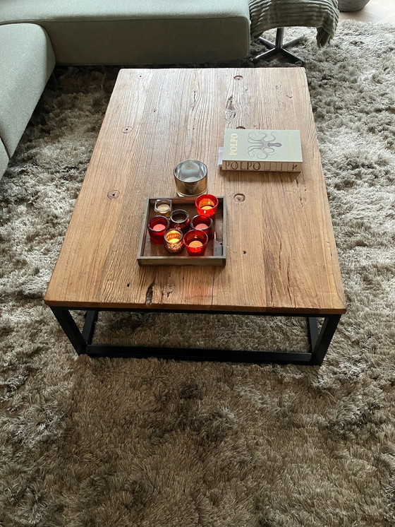 Image 1 of Industrial Coffee Table- Chinese Elm Wood