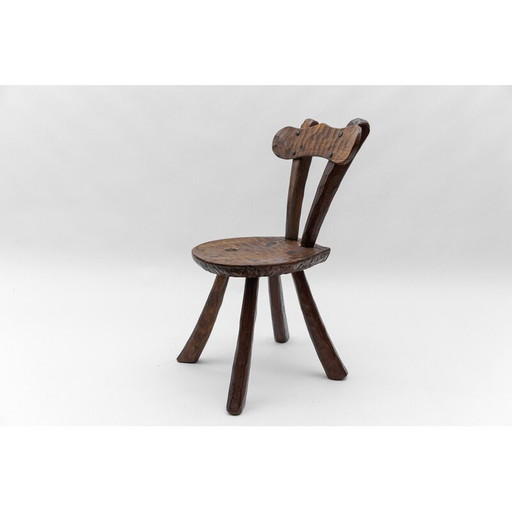 Vintage provincial carved chair, France 1960