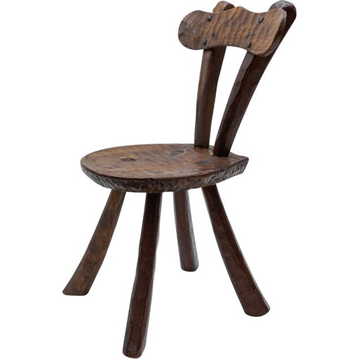 Vintage provincial carved chair, France 1960