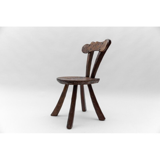 Image 1 of Vintage provincial carved chair, France 1960