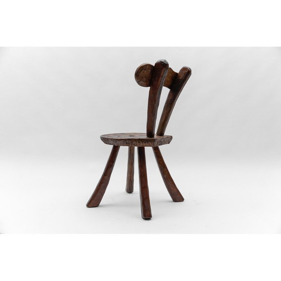 Image 1 of Vintage provincial carved chair, France 1960