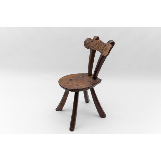 Image 1 of Vintage provincial carved chair, France 1960