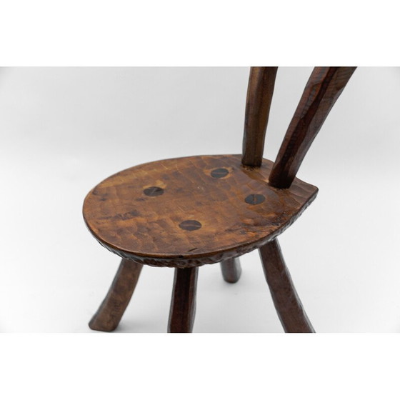 Image 1 of Vintage provincial carved chair, France 1960