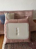 Ligne Roset Togo Couch + Pouf Alcantara