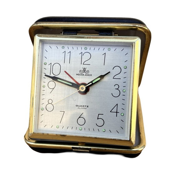 Image 1 of Vintage electronic travel alarm clock for Meister-Anker, Germany 1970