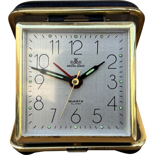 Vintage electronic travel alarm clock for Meister-Anker, Germany 1970