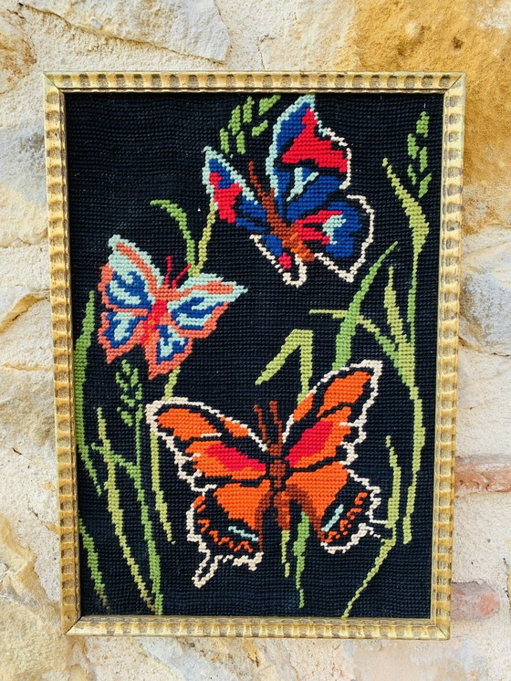 Image 1 of  Arazzi vintage in lana e tela, anni '70, set di 2