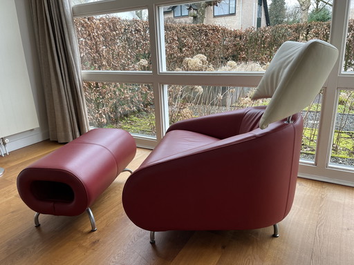 Fauteuil et pouf Leolux Solymi