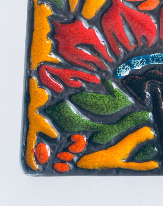 Image 1 of Plaque murale vintage en céramique