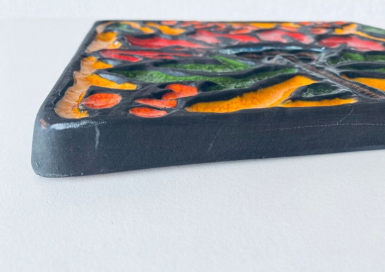 Image 1 of Plaque murale vintage en céramique