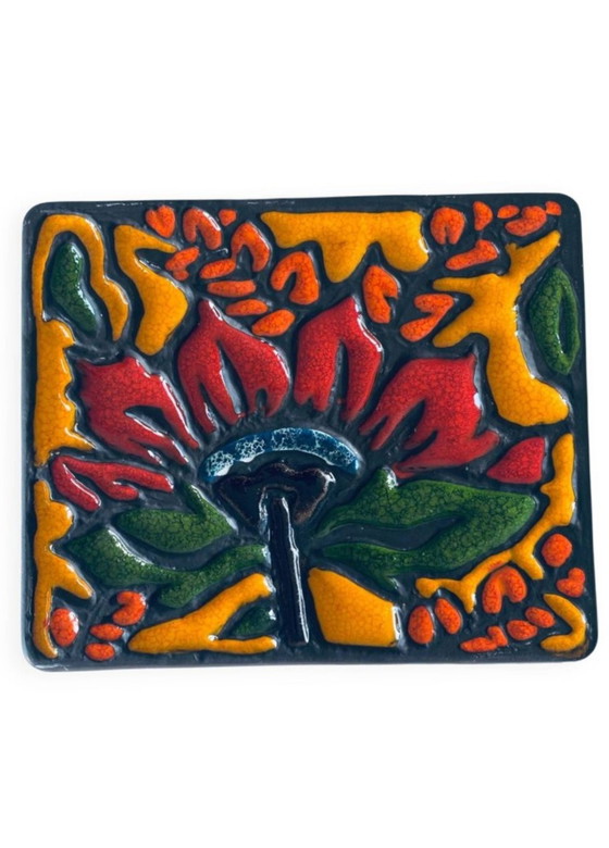 Image 1 of Plaque murale vintage en céramique