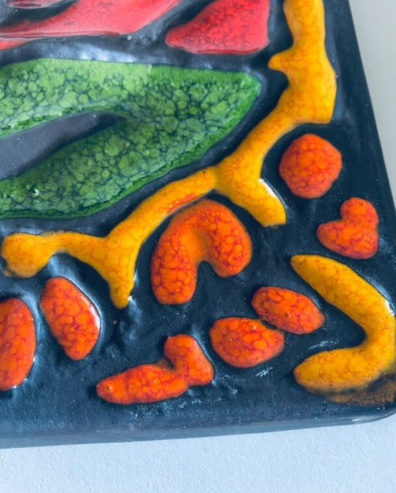 Image 1 of Plaque murale vintage en céramique