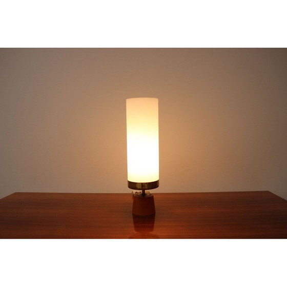 Image 1 of Lampada da tavolo in ottone e vetro di metà secolo, Germania anni '70