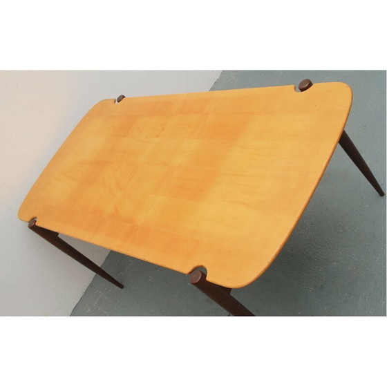 Image 1 of Vintage Scandinavian mapleteak coffee table, 1950