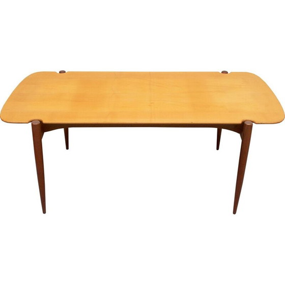 Image 1 of Vintage Scandinavian mapleteak coffee table, 1950