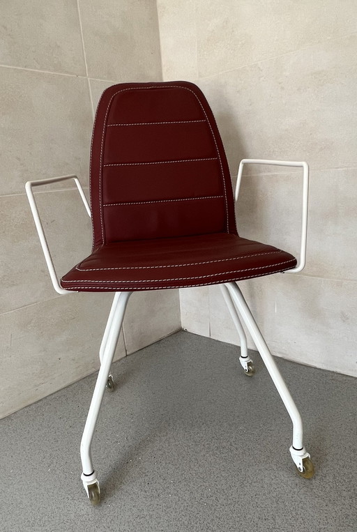 Red Leather Dining Chairs Moodd