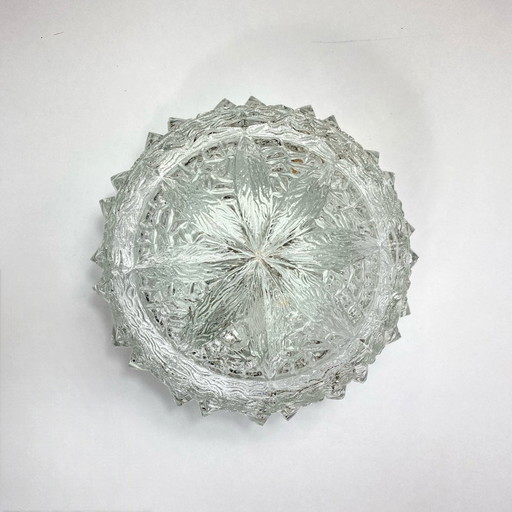 Wall Sconce Ceiling Light Thick Glass 1970s 1980s Seventies Eighties