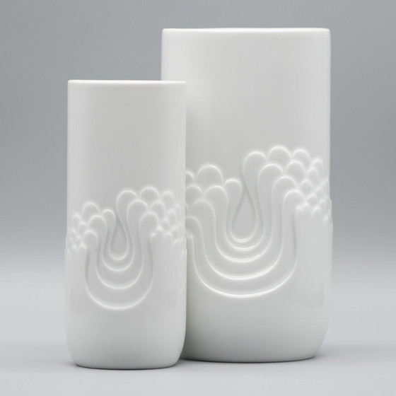 Image 1 of Vintage Porcelain Vases By Thomas Porzellan - Series "Blütenfest" (Rosenthal)