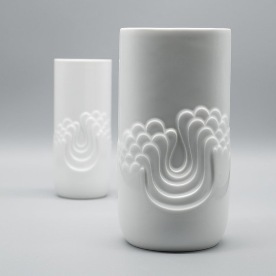 Image 1 of Vintage Porcelain Vases By Thomas Porzellan - Series "Blütenfest" (Rosenthal)