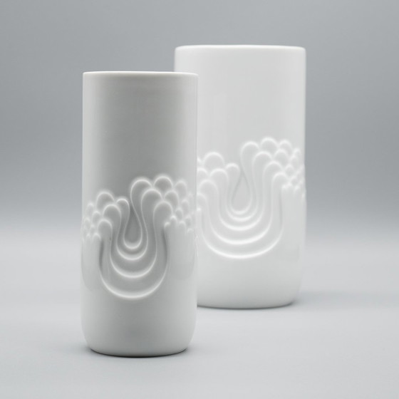 Image 1 of Vintage Porcelain Vases By Thomas Porzellan - Series "Blütenfest" (Rosenthal)