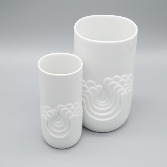 Image 1 of Vintage Porcelain Vases By Thomas Porzellan - Series "Blütenfest" (Rosenthal)