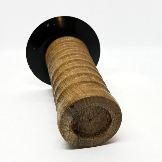 Image 1 of Candeliere vintage in legno e acciaio, Germania