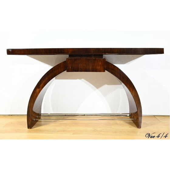 Image 1 of Vintage Art Deco console in rosewood veneer, 1930