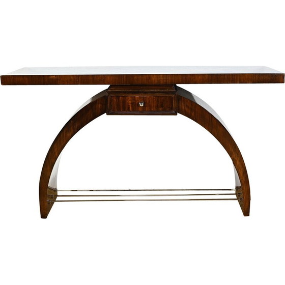Image 1 of Vintage Art Deco console in rosewood veneer, 1930