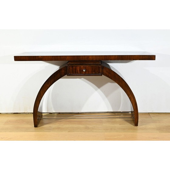 Image 1 of Vintage Art Deco console in rosewood veneer, 1930