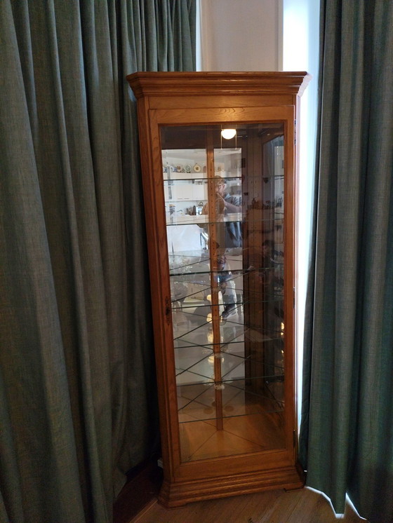 Image 1 of Solid Oak Display Cabinet