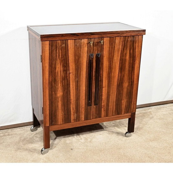 Image 1 of Vintage Rio rosewood rolling bar by Torbjørn Afdal for Bruksbo, Norway 1960