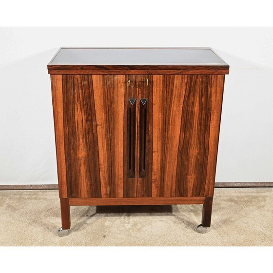 Image 1 of Vintage Rio rosewood rolling bar by Torbjørn Afdal for Bruksbo, Norway 1960