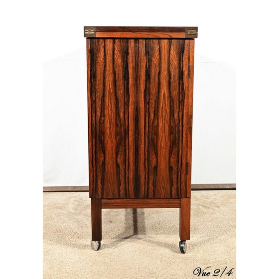 Image 1 of Vintage Rio rosewood rolling bar by Torbjørn Afdal for Bruksbo, Norway 1960