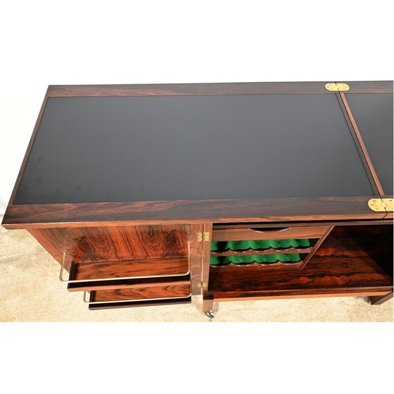 Image 1 of Vintage Rio rosewood rolling bar by Torbjørn Afdal for Bruksbo, Norway 1960