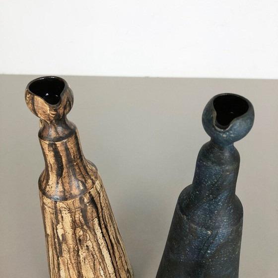 Image 1 of Pair of vintage ceramic vases by Gerhard Liebenthron, Germany 1980