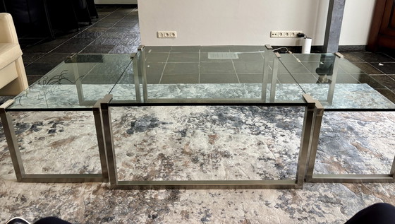 Image 1 of Glass Coffee Table 90X90X46 2 Side Table 44X82X41 Top 13Mm