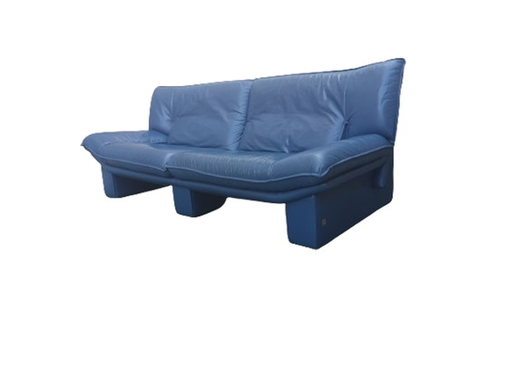 Image 1 of Blue sofa Nicoletti Salotti 1980s