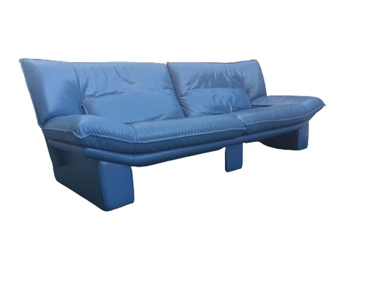 Image 1 of Blue sofa Nicoletti Salotti 1980s