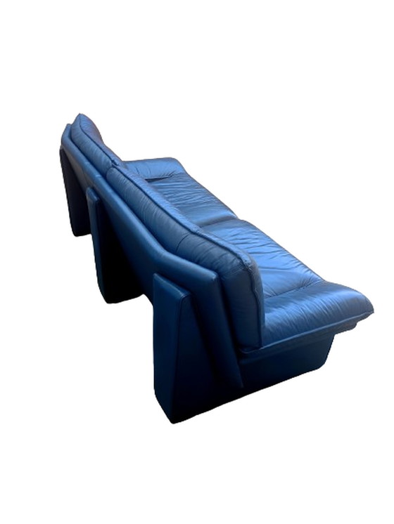 Image 1 of Blue sofa Nicoletti Salotti 1980s